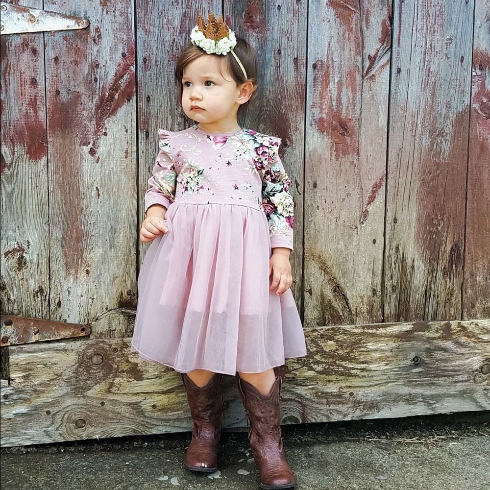 Toddler girls long sleeve dress